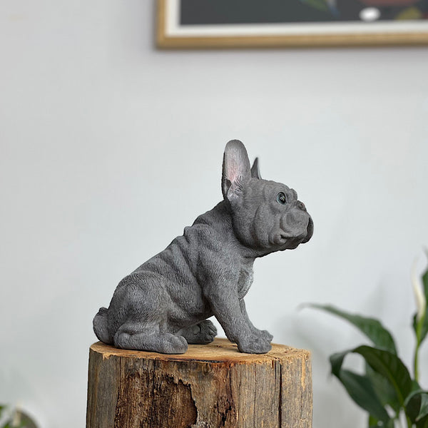 French Bulldog Sitting Figurine Blue