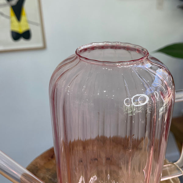Glass Watering Can Pink