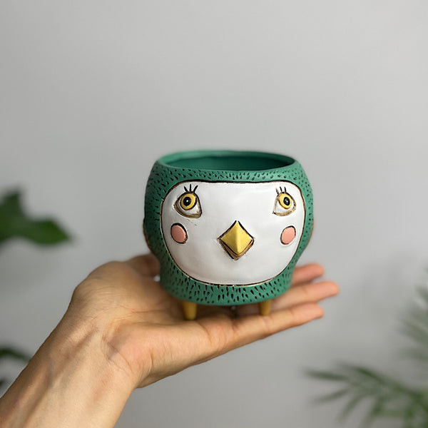 Baby Birdy Planter Pot Green