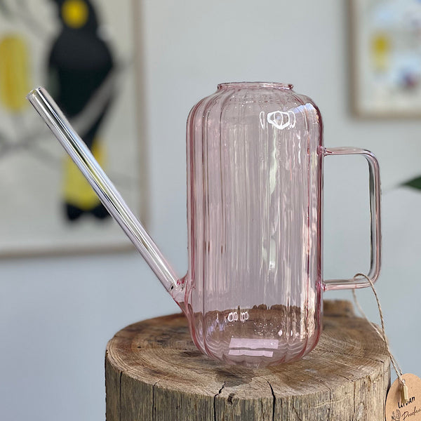 Glass Watering Can Pink