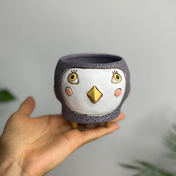 Baby Birdy Planter Pot Purple