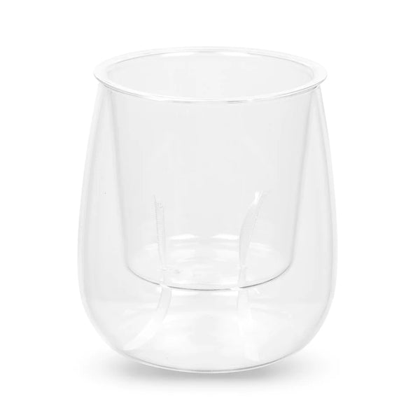 Large Clear Self Watering Glass Pot