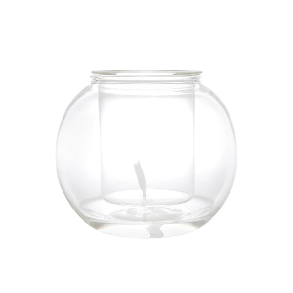 Medium Clear Self Watering Glass Pot