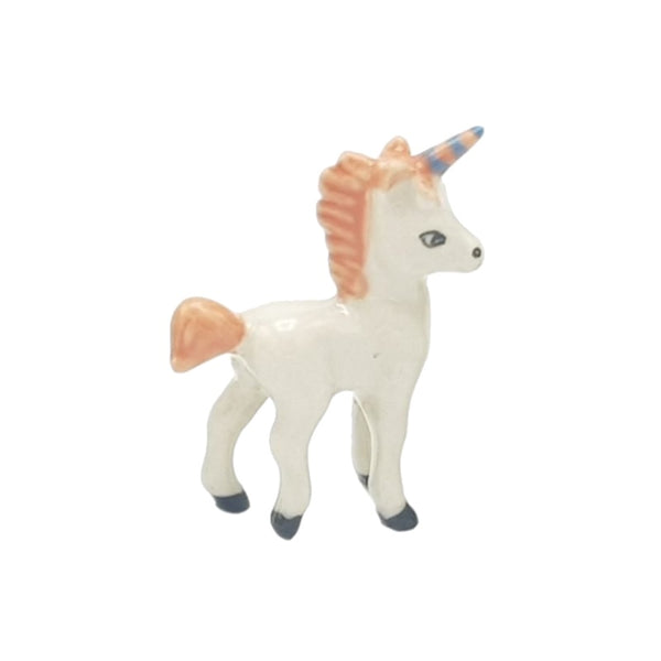 Unicorn Figurine White/Orange