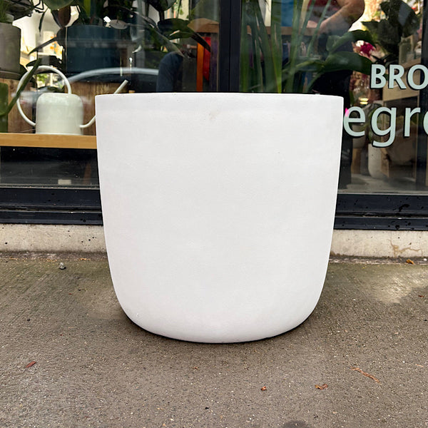 2x Prague Egg Pots White 41cm