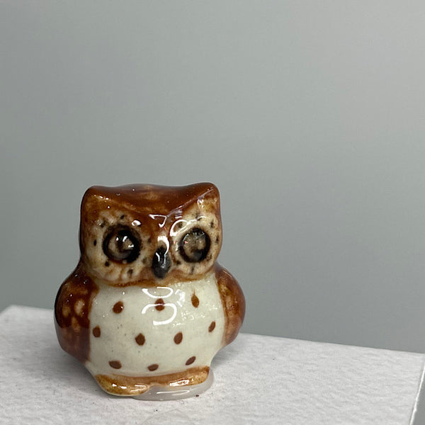 Brown Owl Figurine Mini