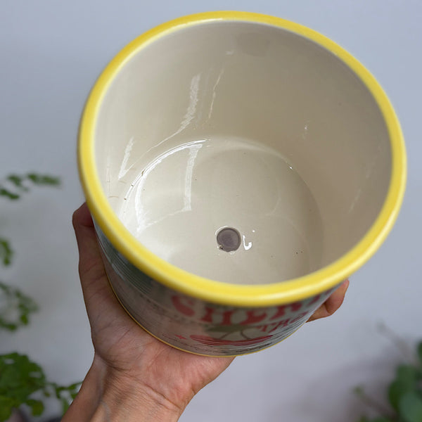 Cherry Taste Can Planter Pot Sage 14cm