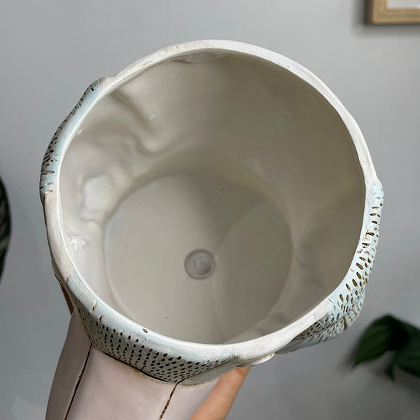 Dog Planter Pot White