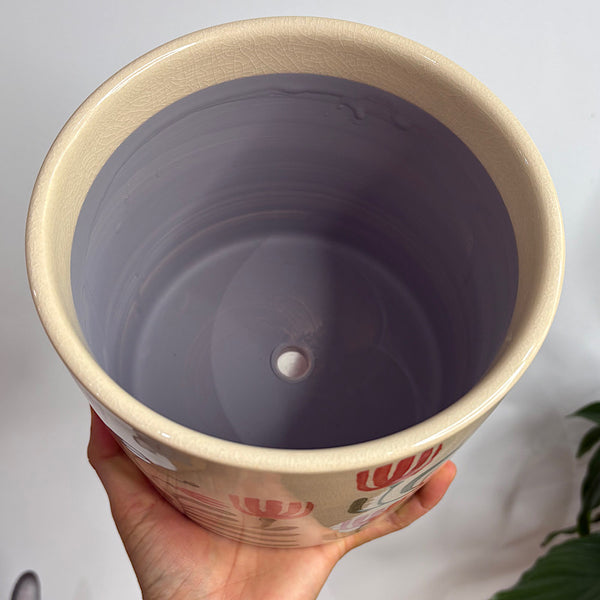Pilbra Large Pot Green & Red 17cm