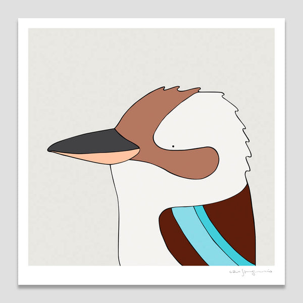 Laughing Kookaburra Art Print by Eggpicnic