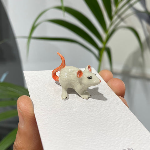 Mouse Figurine Small White