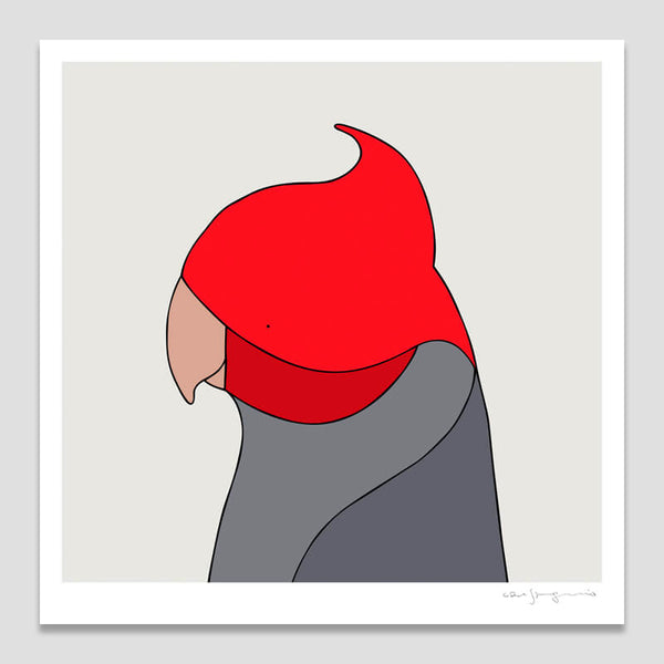 Gang-Gang Cockatoo (Male) Art Print by Eggpicnic