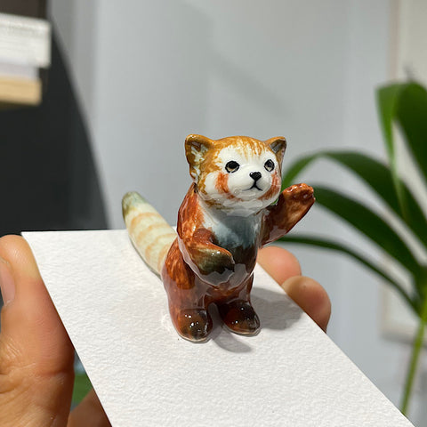 Red Panda Standing Porcelain Figurine