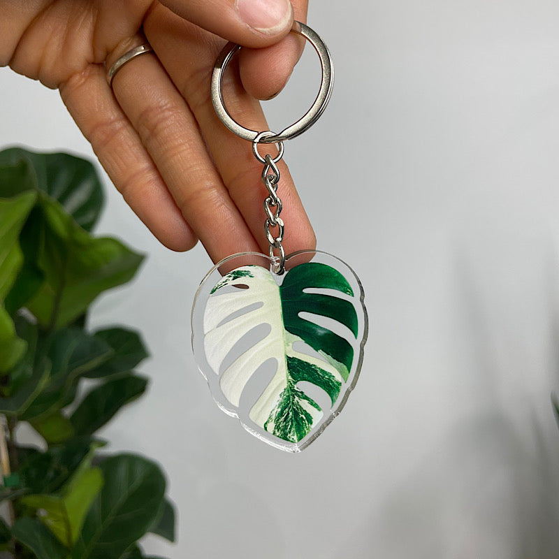 Acrylic Leaf Keychain