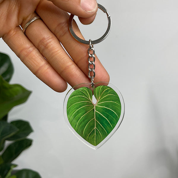 Acrylic Leaf Keychain