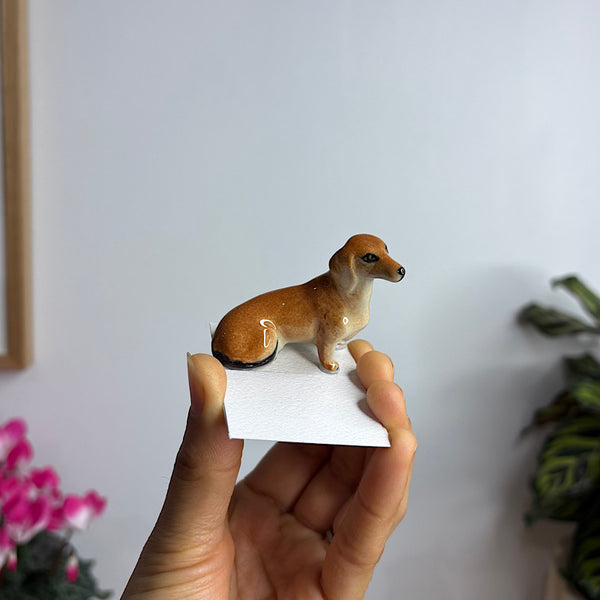 Sausage Dog Brown Figurine Small