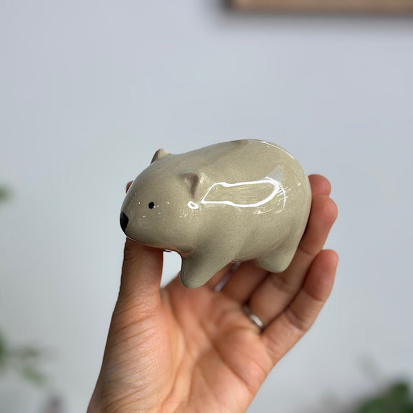 Wombat Pot Hanger Grey
