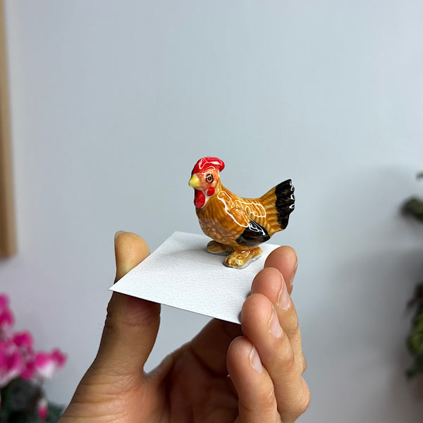 Brown Hen Figurine Small