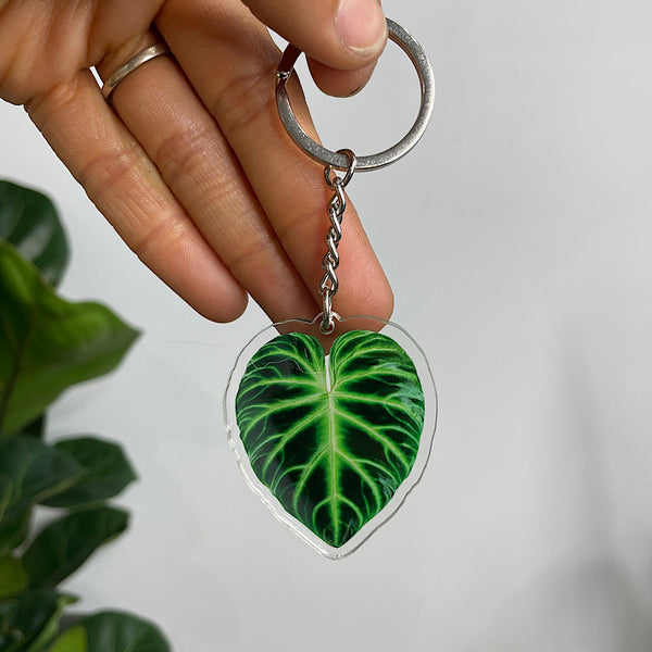 Acrylic Leaf Keychain