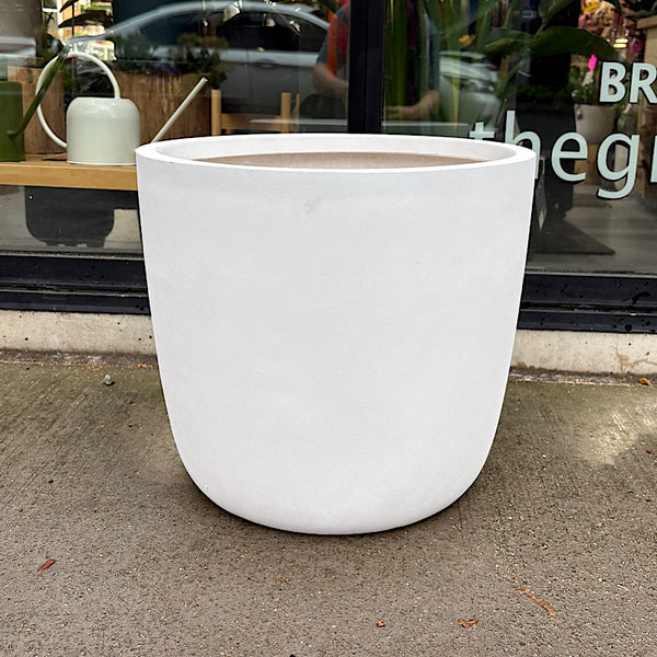 2x Prague Egg Pots White 41cm