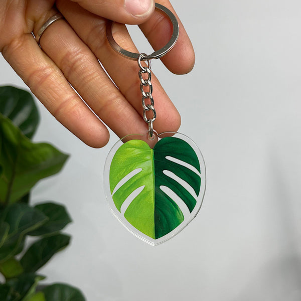 Acrylic Leaf Keychain