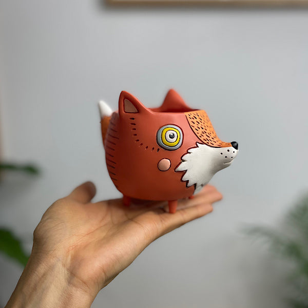 Baby Fox Planter 14cm