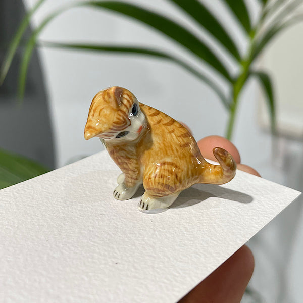 Yoga Cat Ginger Figurine 3