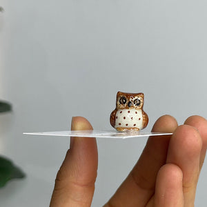 Brown Owl Figurine Mini