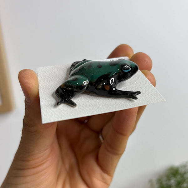 Blue/Red Dot Frog Figurine Small