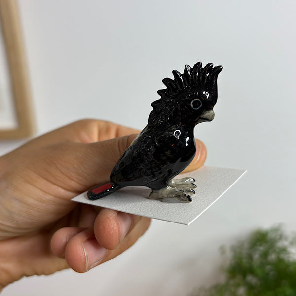 Black Cockatoo Figurine Small