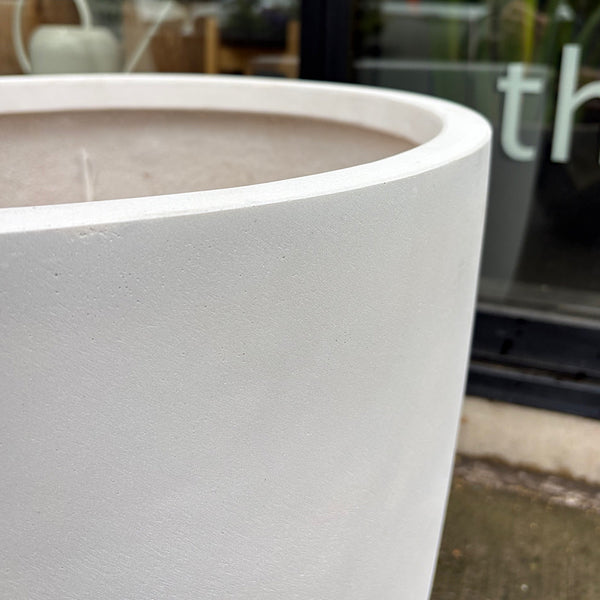 2x Prague Egg Pots White 41cm