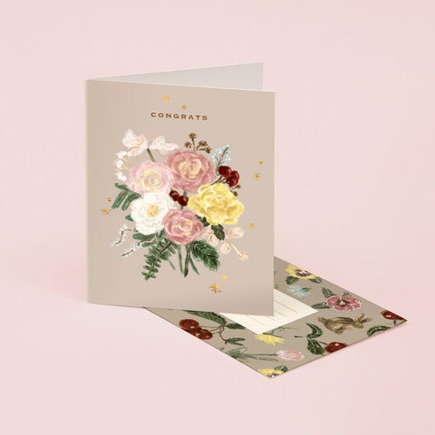 Anna Bouquet Congratulations Greeting Card