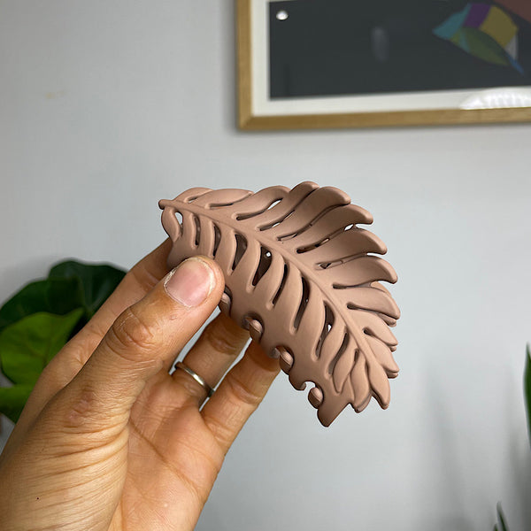 Large Leaf Hair Claw Clip