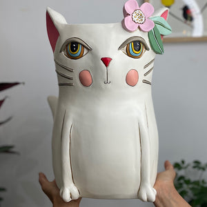 XL Pretty Kitty Super Planter White