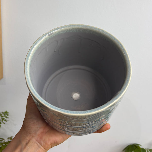 Fish Planter Pot Blue 14cm