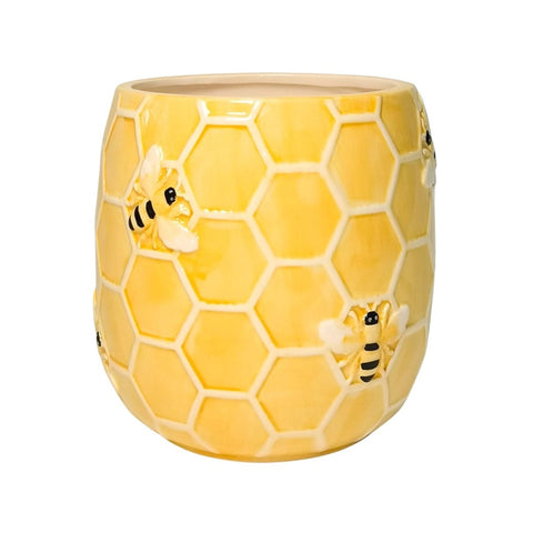 Beehive Planter Pot Yellow 15cm