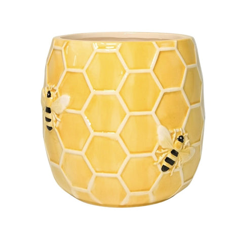 Beehive Planter Pot Yellow 13cm