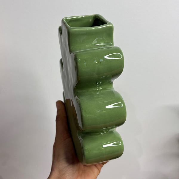 Alice Leaf Vase Green 18cm