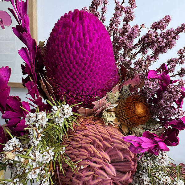 Australian Dried Native Flowers Bunch in Pink