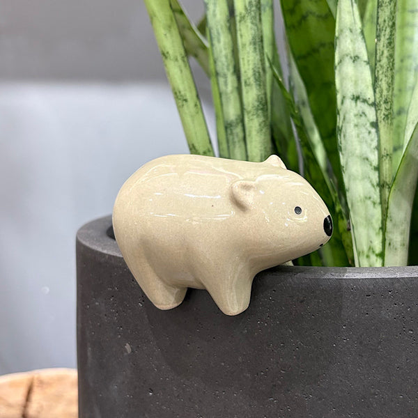Wombat Pot Hanger Grey