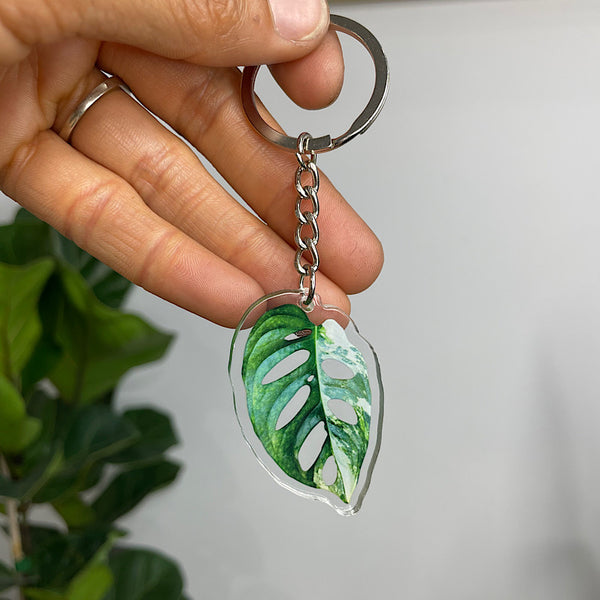 Acrylic Leaf Keychain