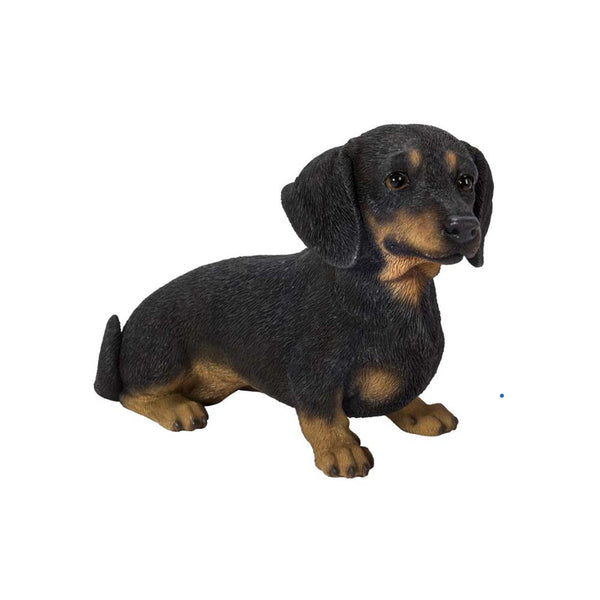 Dachshund Sitting Figurine Black & Tan