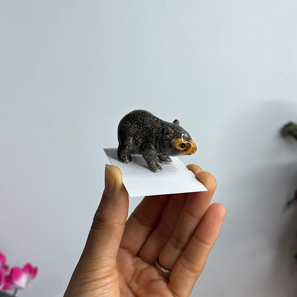 Wombat Figurine Dark Brown