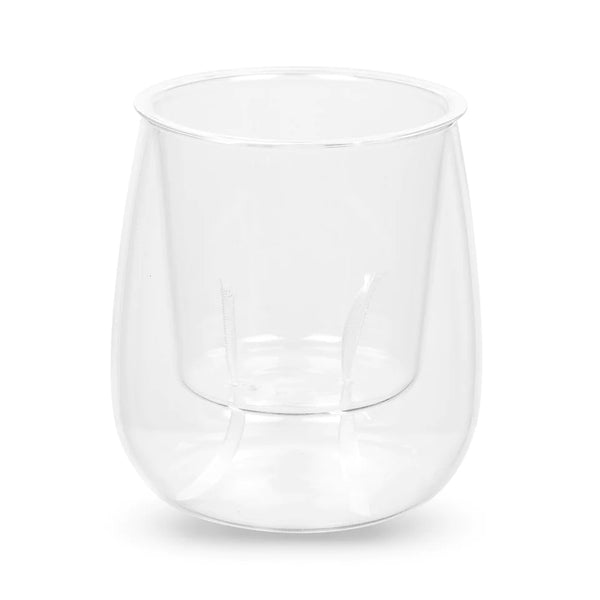 Large Clear Self Watering Glass Pot