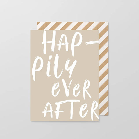 Hap-pily Ever After Small Greeting Card