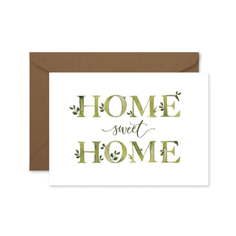 Home Sweet Home Green Greeting Card