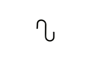 Wire S Hook 8 cm Black