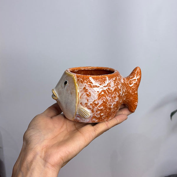 Reef Fish Planter Orange 13cm