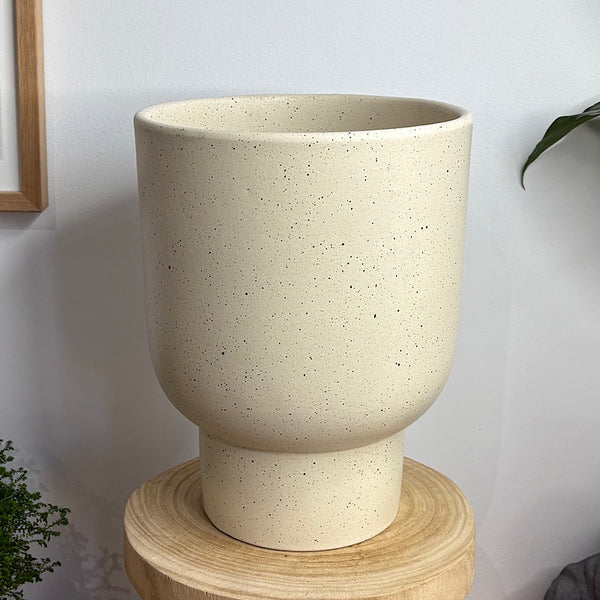 Rhett Pedestal Large Pot Stone 22cm