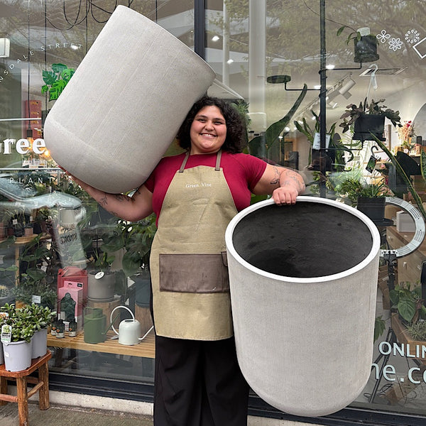 2x Altus Tall U Pots Sand 55cm